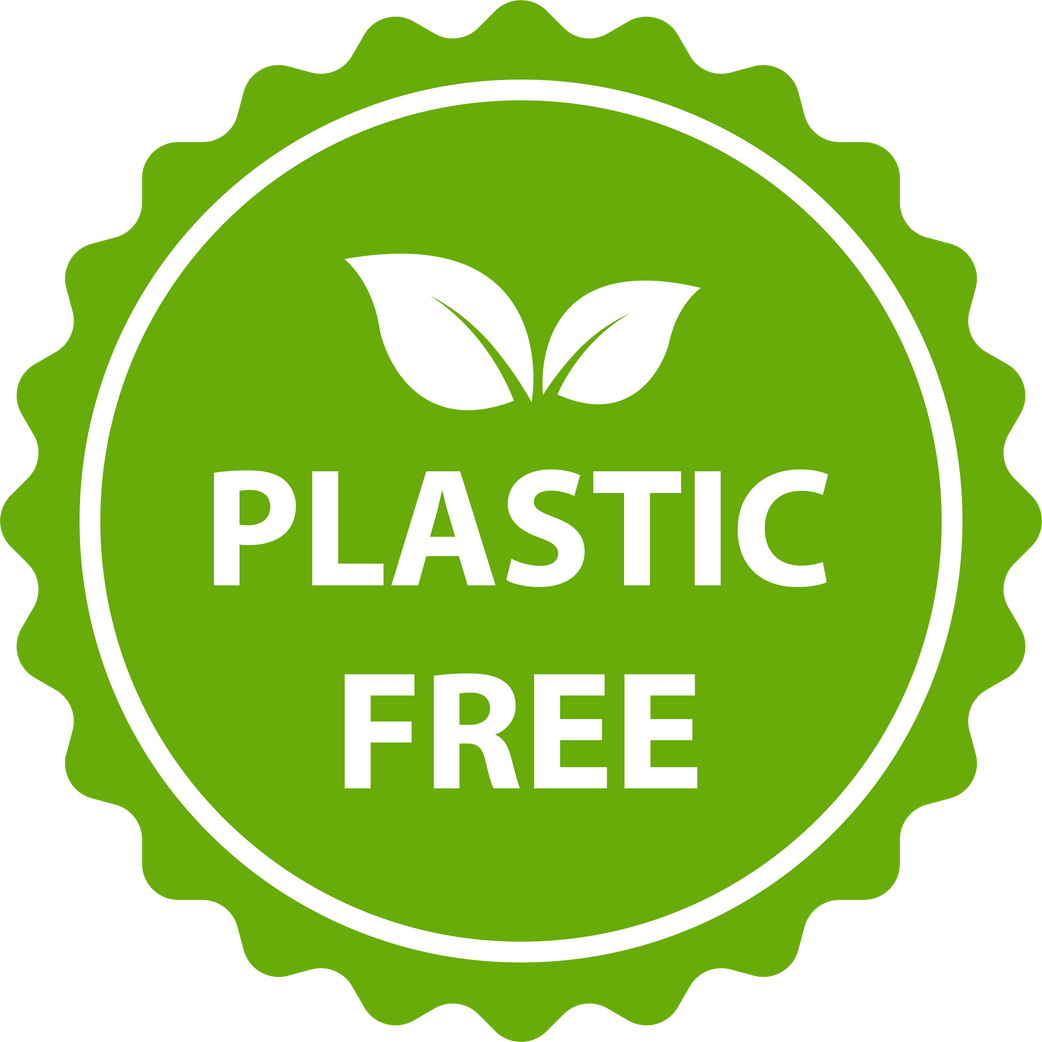plastic free icon BPA free warranty packaging sign for graphic design, logo, website, social media, mobile app, UI illustration