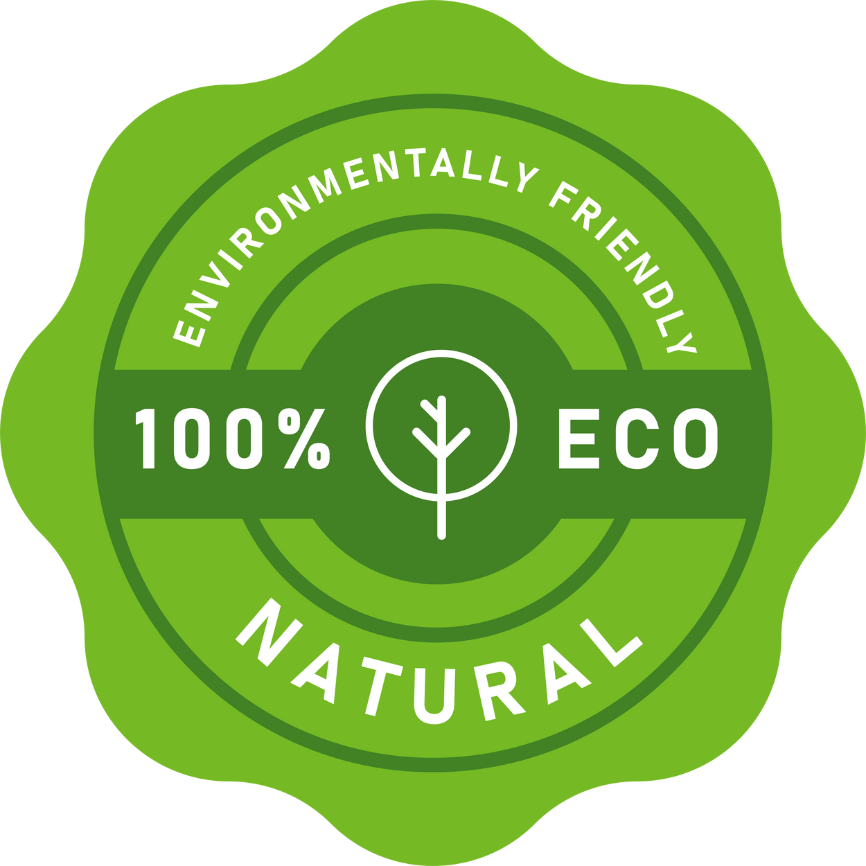 Natural eco friendly environmentally friendly ecological green stamp label sticker tag